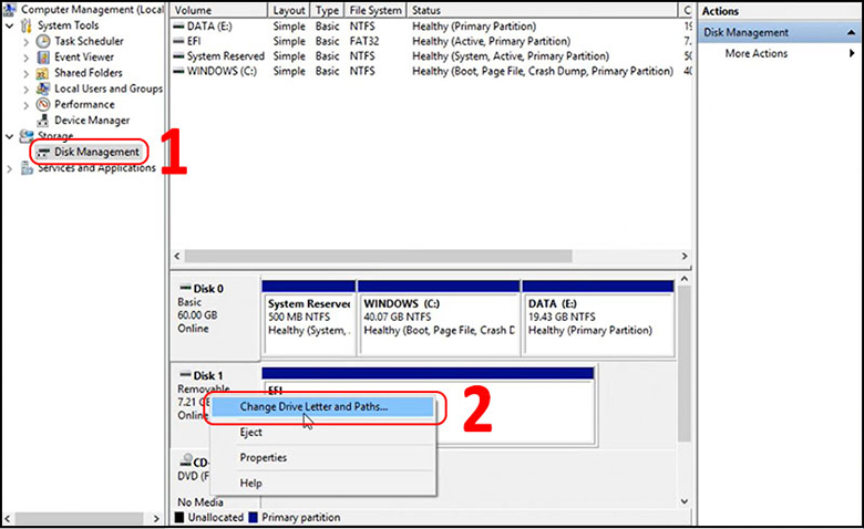 Cổng USB laptop không nhận thiết bị do thiếu ký hiệu USB tiến hành thiết lập