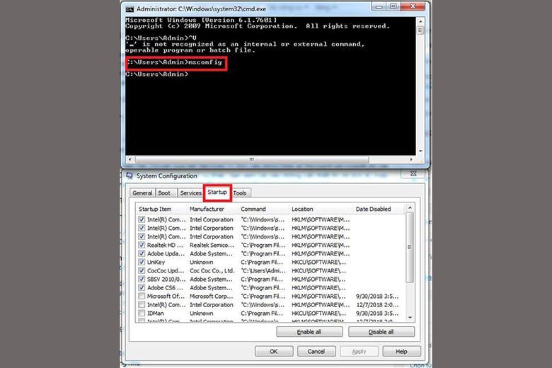 Khắc phục laptop không tắt được nguồn: tắt ứng dụng chạy ngầm
