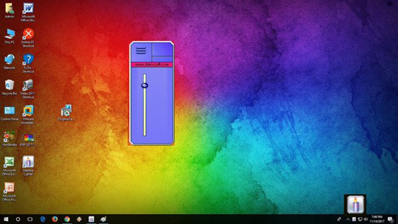 Tăng giảm độ sáng màn hình máy tính bàn phần mềm Desktop Lighter