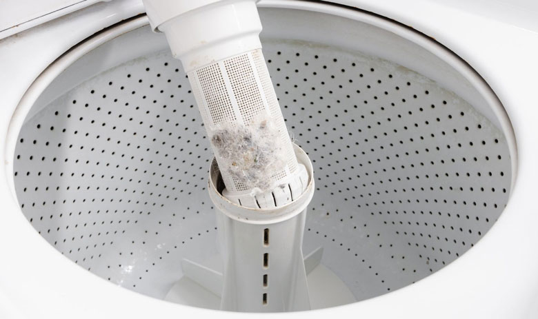 Vệ sinh bộ lọc cặn máy giặt cửa trên - Xác định và tháo bộ lọc