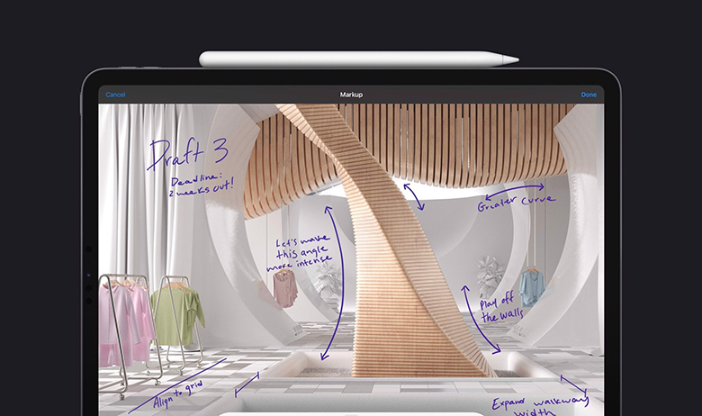 Máy tính bảng Apple iPad Pro M1 2021 11 inch Wifi 5G 512GB Xám MHW93ZA/A xử lý đồ họa dễ dàng