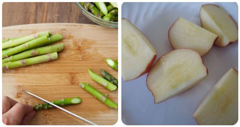 Cách làm nước ép táo giảm cân, măng tây cực dễ và cách sơ chế nguyên liệu