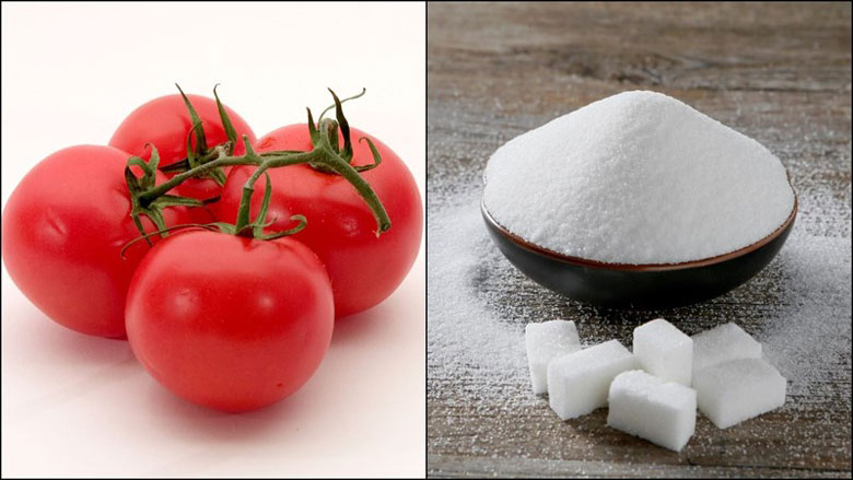 Cách làm nước ép cà chua bằng máy xay sinh tố cần nguyên liệu như trong hình vẽ