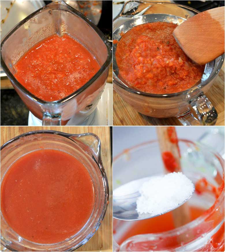 Công thức nước ép cà chua cho vào máy xay sinh tố