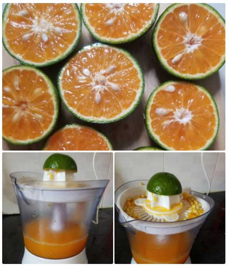Công thức nước ép cam cà rốt sơ chế cam