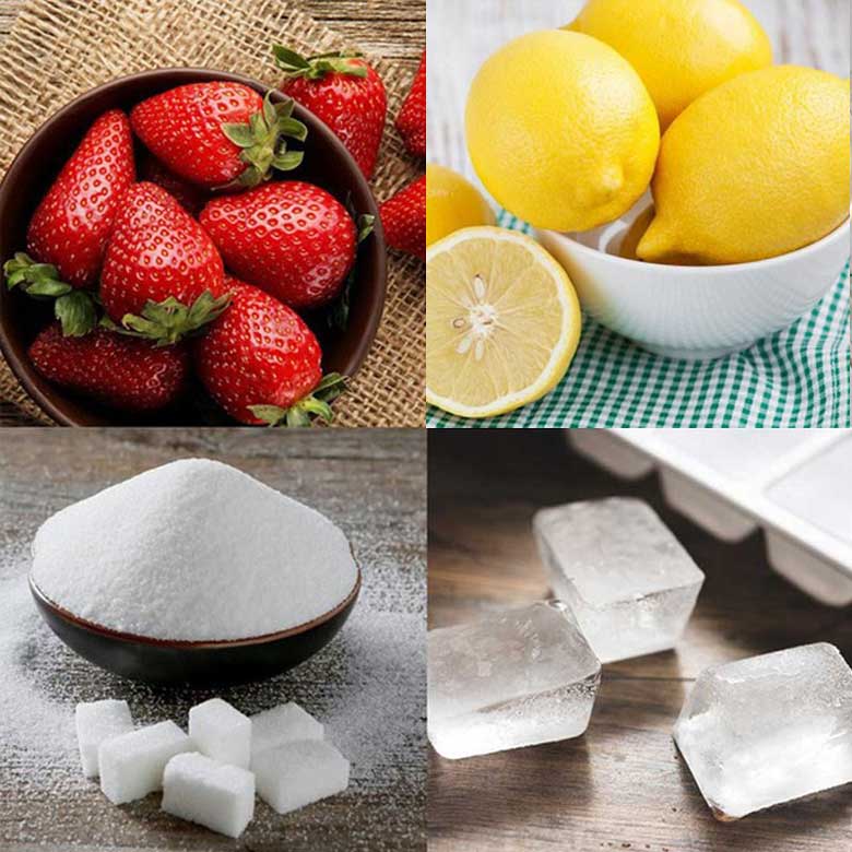 Cách làm nước ép dâu tây dùng nguyên liệu cần thiết