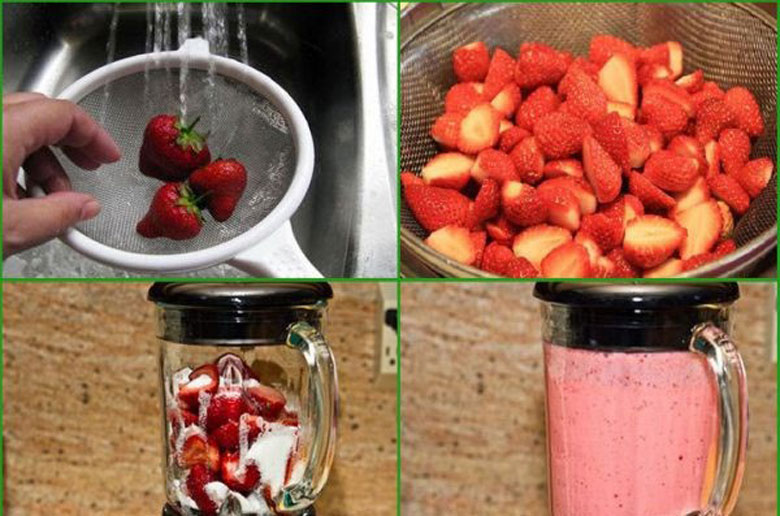Cách làm nước ép dâu tây cần sơ chế nguyên liệu và thực hiện xay