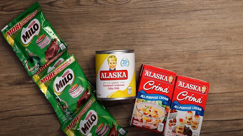 cách làm kem milo hộp: nguyên liệu