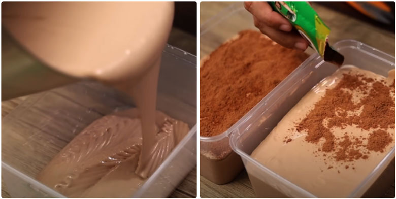 cách làm kem milo hộp: bước 3
