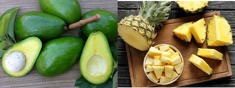 Nguyên liệu làm sinh tố bơ dứa