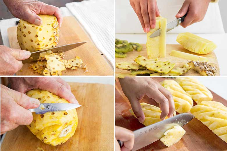 Sinh tố bơ dứa khi sơ chế dứa