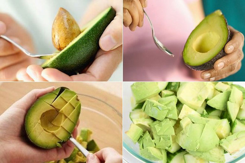 Sinh tố bơ dứa khi sơ chế bơ