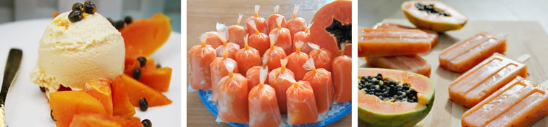 Cách làm kem đu đủ: Hoàn thành