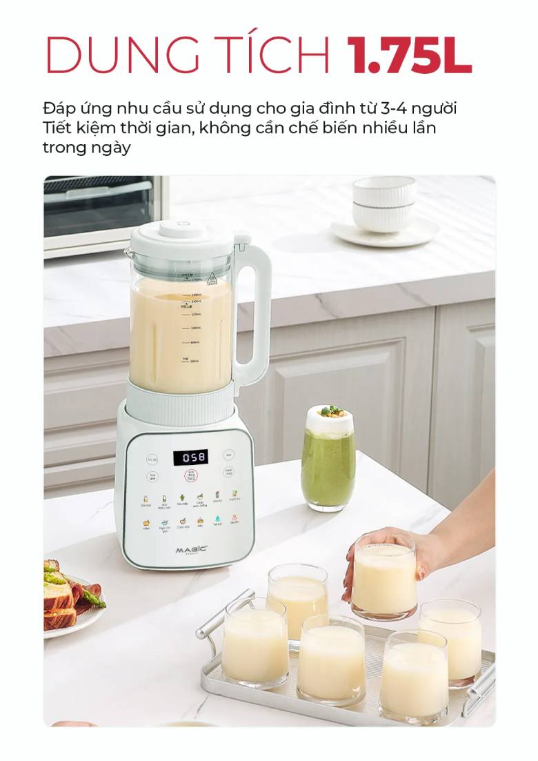 Máy xay nấu sữa hạt đa năng Magic A-103 -Dung tích 1.5L