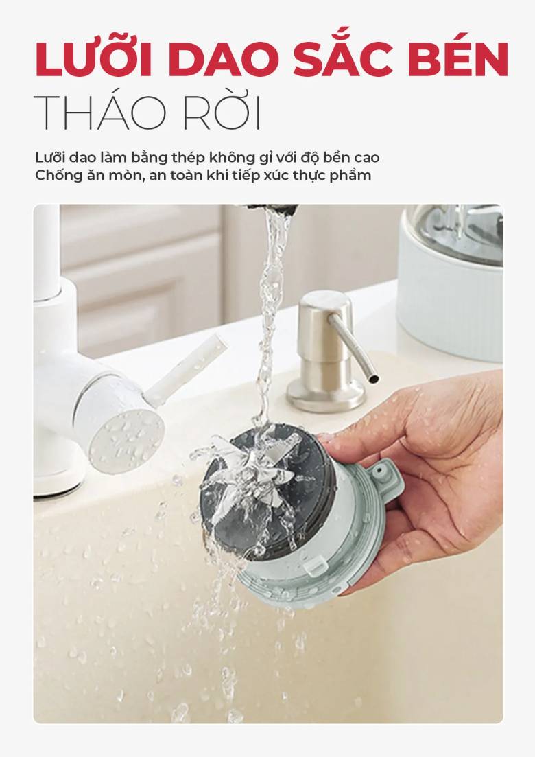 Máy xay nấu sữa hạt đa năng Magic A-103 - Lưỡi dao thép không gỉ sắc bén