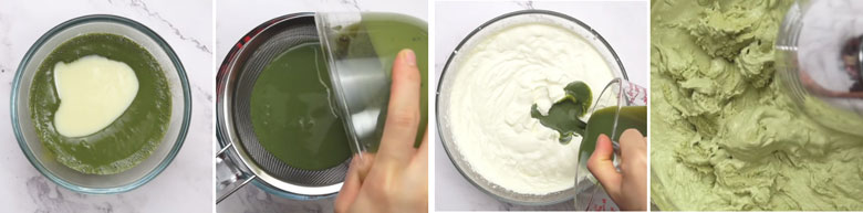 Cách làm kem trà xanh không dùng trứng: Làm kem