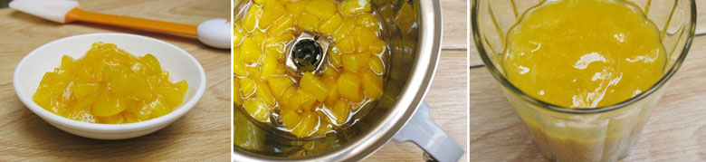 cách làm kem đào: bước 3