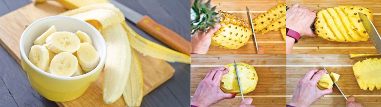 Sinh tố thơm chuối bạn nên sơ chế nguyên liệu