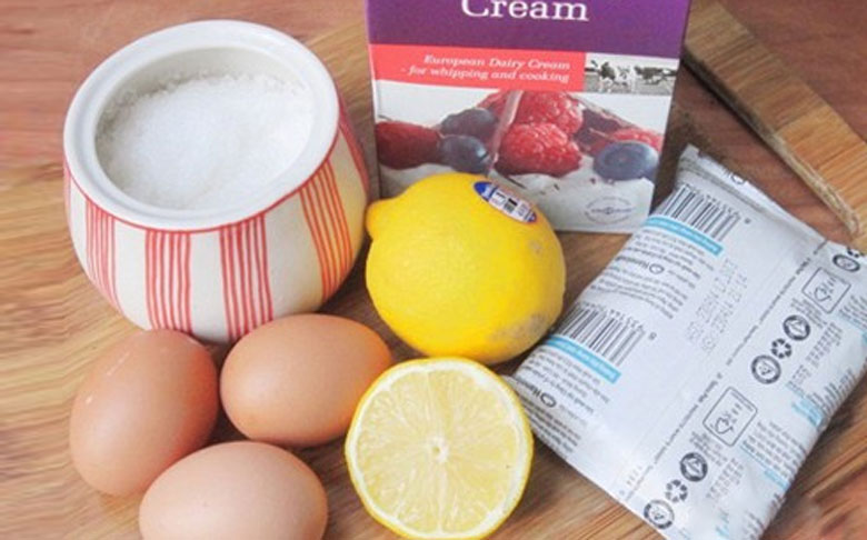 Cách làm kem chanh tại nhà: Nguyên liệu