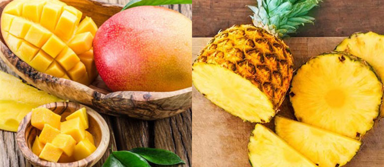 Cách làm sinh tố xoài dứa có những nguyên liệu cần thiết