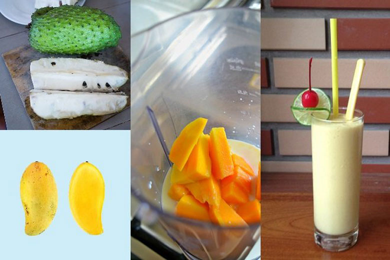 Sinh tố mãng cầu xoài bạn nên dùng những nguyên liệu sau