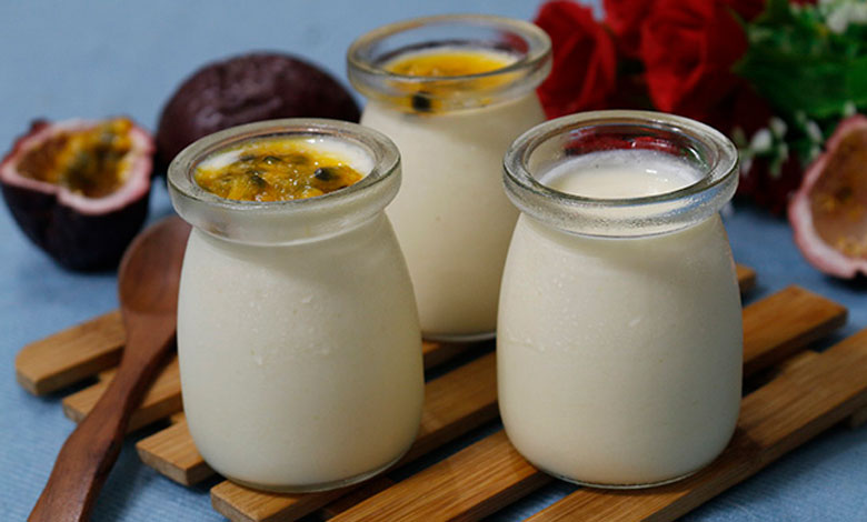 Cách làm sữa chua chanh dây: thành phẩm