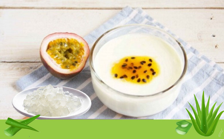 Cách làm sữa chua chanh dây nha đam: thành phẩm