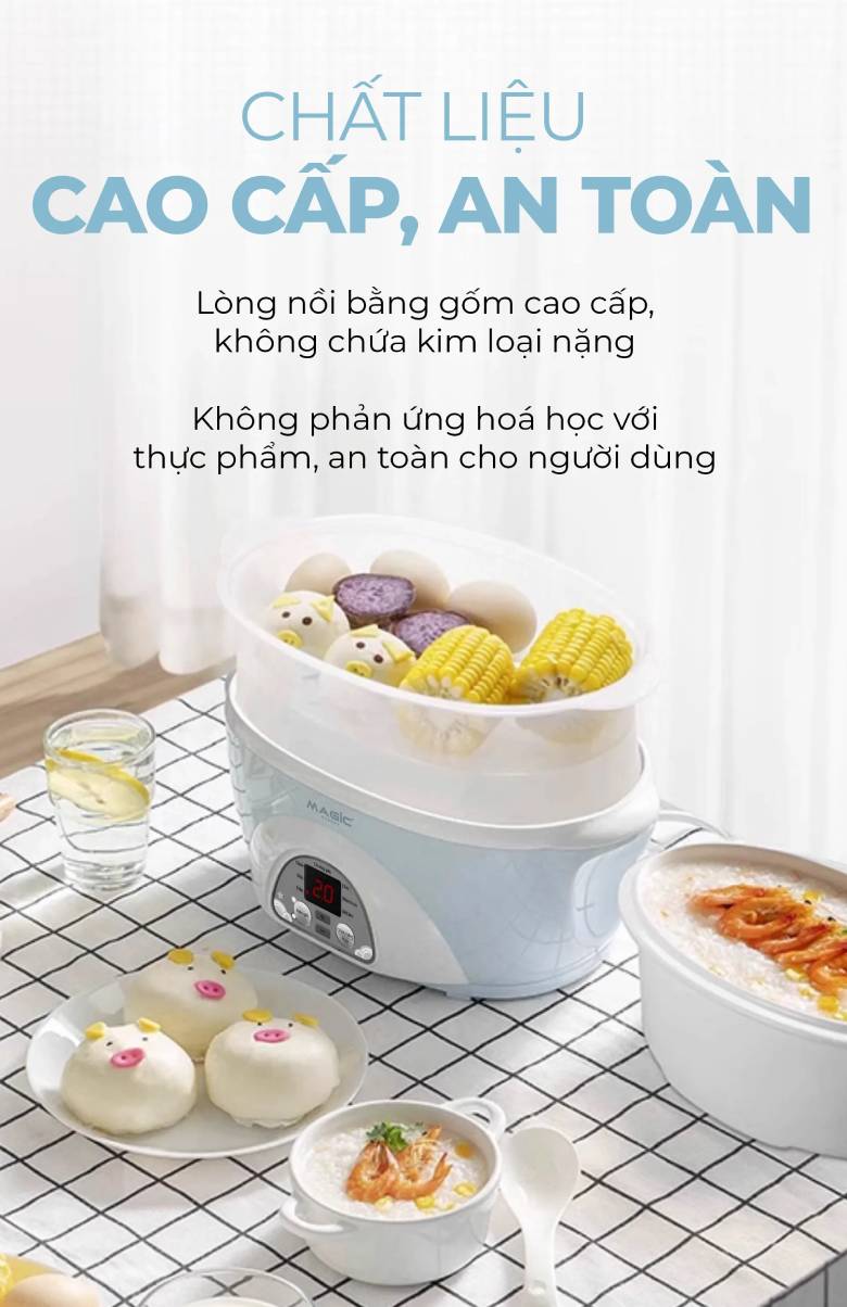 Nồi chưng yến Magic A-053 - chất liệu cao cấp, an toàn