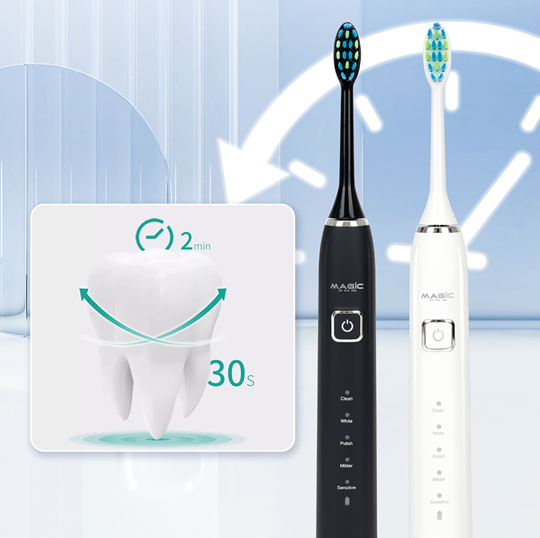 Bàn chải điện Magic B-25 trắng thời gian chuẩn nha khoa