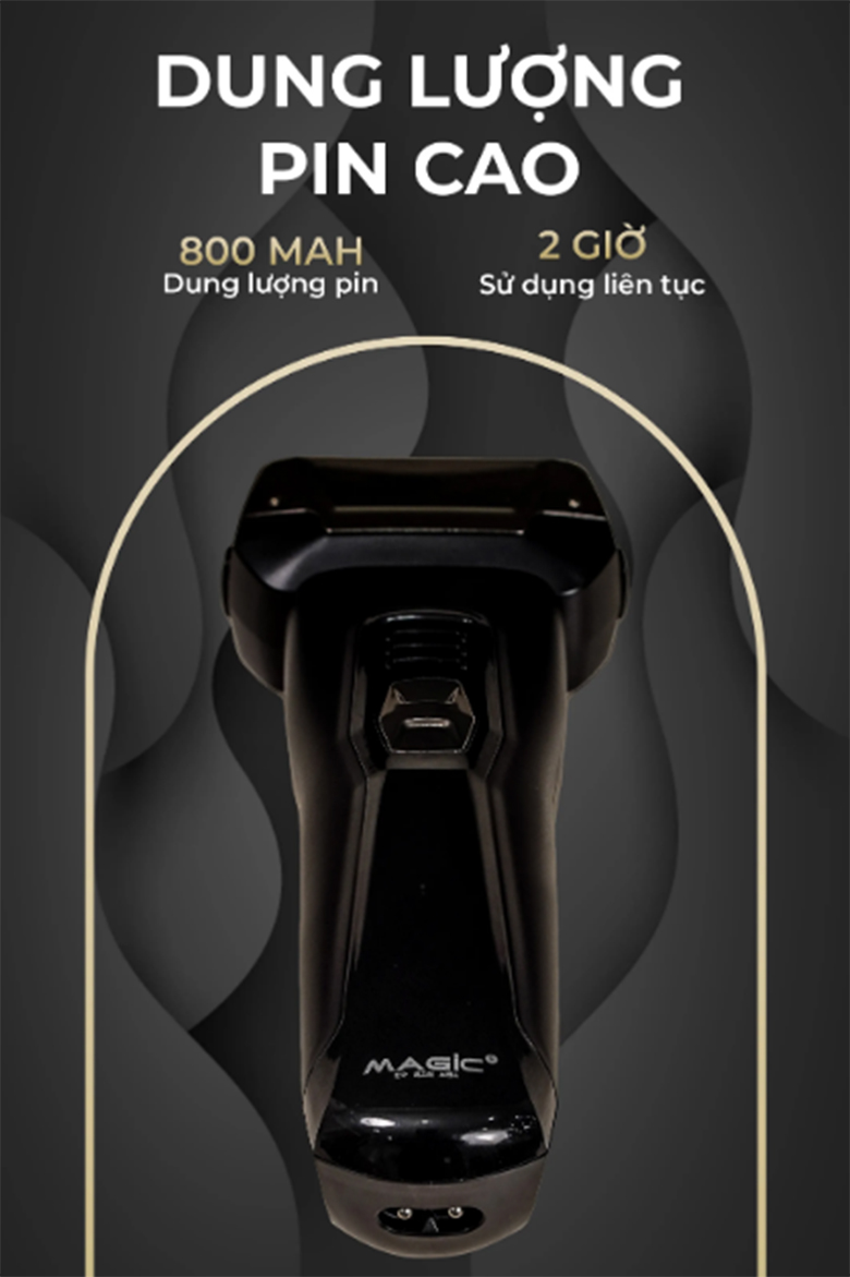 Pin khỏe, sạc nhanh - Máy cạo râu Magic B-64