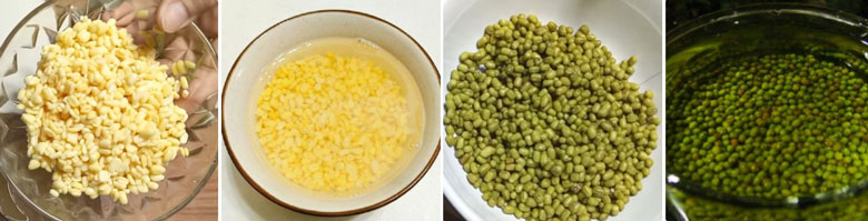 Cách làm kem đậu xanh sữa dừa: Sơ chế đậu xanh