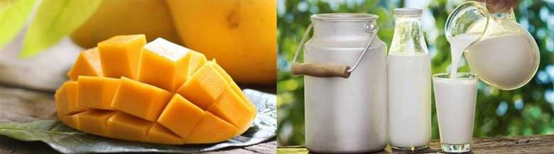 Sinh tố xoài sữa tươi cần một số nguyên liệu chủ yêu sau