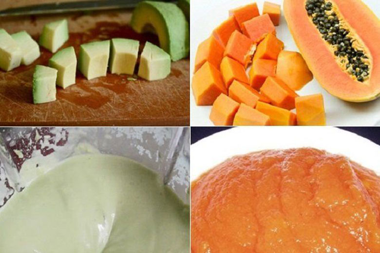 Dùng máy xay sinh tố để làm sinh tố bơ đu đủ 