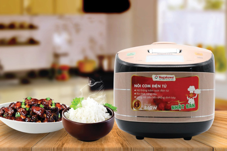 Thiết kế-Nồi cơm điện tử Nagakawa 1.8 lít NAG0103