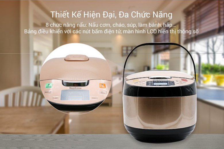 Bảng điều khiển -Nồi cơm điện tử Nagakawa 1.8 lít NAG0103