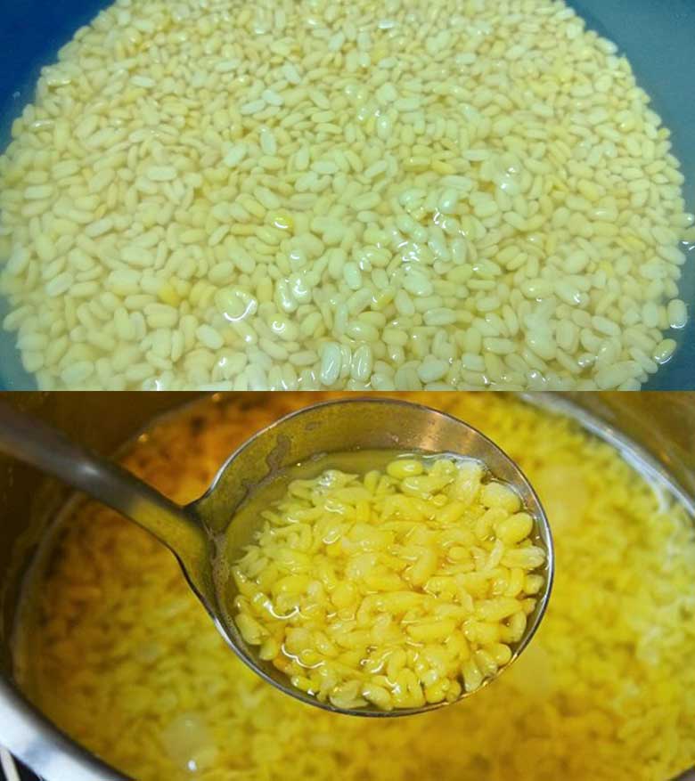 Cách làm sinh tố đậu xanh sơ chế đậu xanh trước