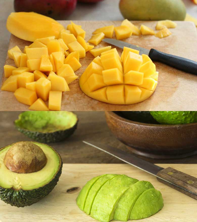 Sinh tố bơ xoài cho bé trước tiên học cách sơ chế nguyên liệu