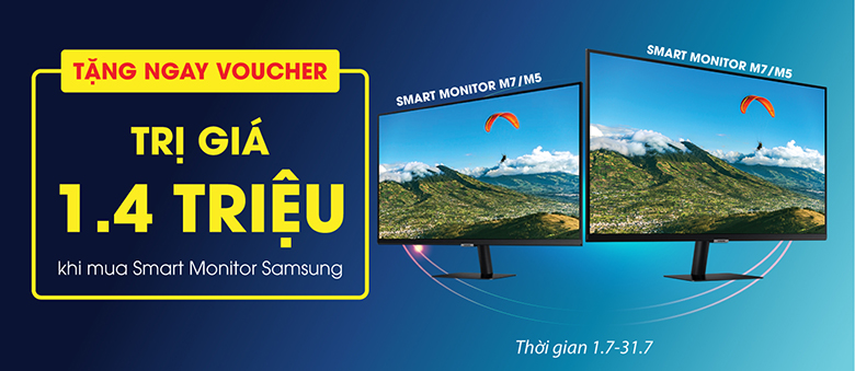 Tặng ngay voucher 1.4 triệu cho Smart Monitor Samsung khi mua Laptop và PC 