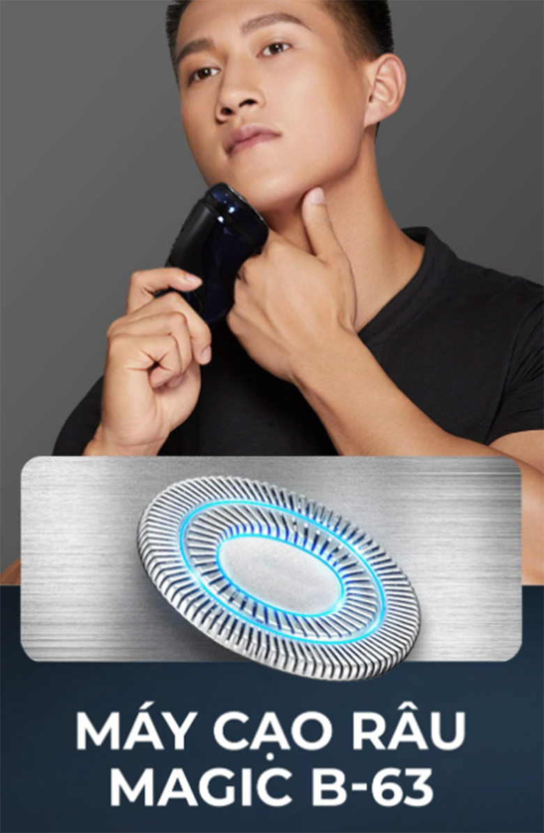 Thiết kế nhỏ gọn - Máy cạo râu Magic B-63