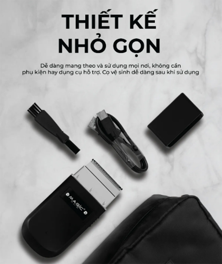 Thiết kế nhỏ gọn - Máy cạo râu Magic B-61