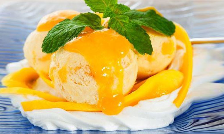 Cách làm kem xoài dẻo mịn: thành phẩm