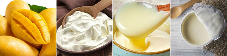 Cách làm kem xoài sữa chua: Nguyên liệu