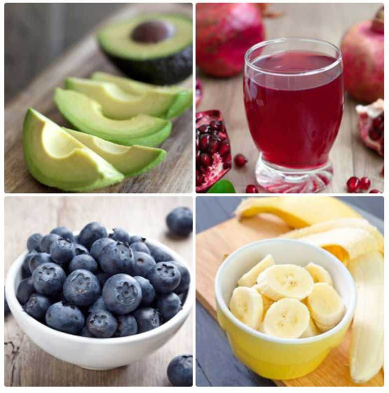 Sơ chế nguyên liệu để làm sinh tố việt quất bơ chuối lựu