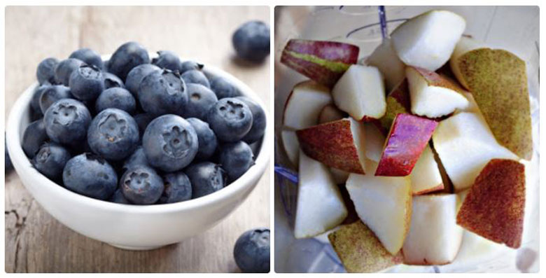 Sơ chế nguyên liệu làm sinh tố việt quất lê