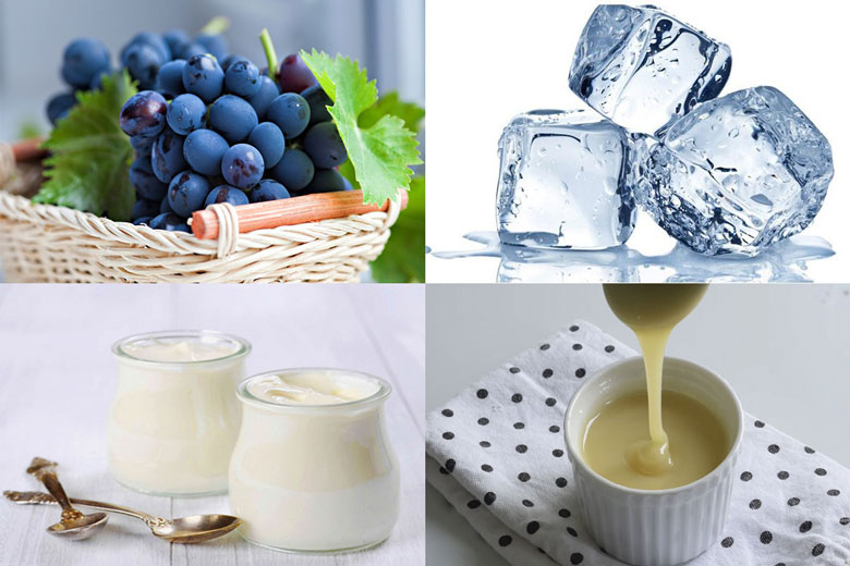 Cách làm sinh tố nho đen cho bé gồm nguyên liệu sau