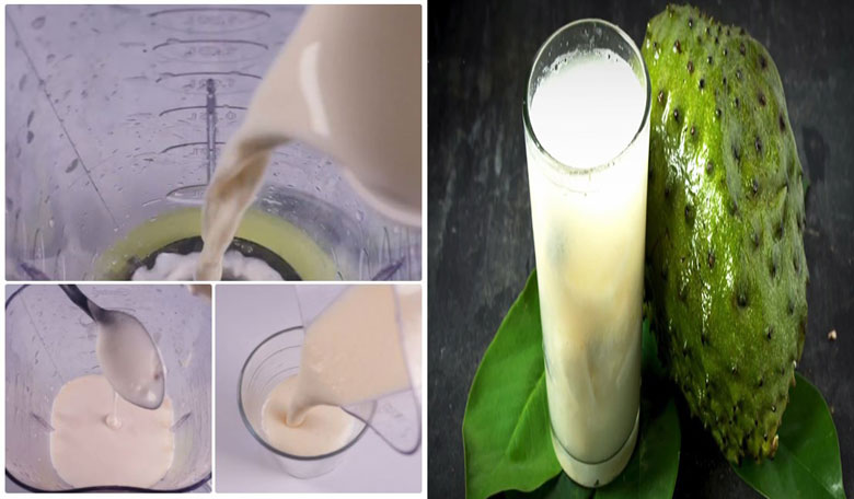 Cách làm sinh tố mãng cầu sữa thực hiện xay hỗn hợp