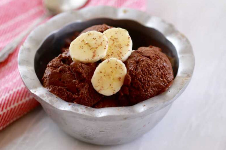 cách làm kem chuối xay hoàn thành