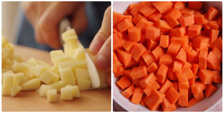 Cách làm sinh tố cà rốt giảm cân cùng với táo thực hiện sơ chế