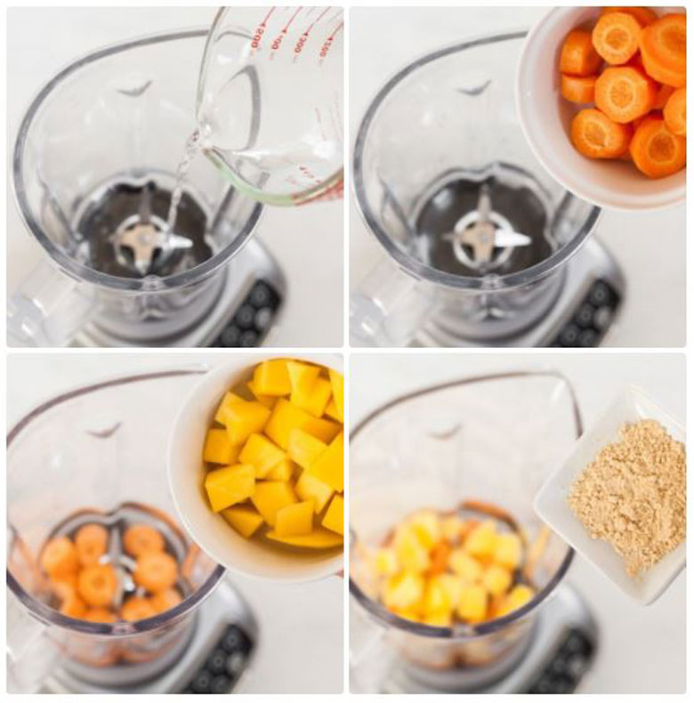 Cách xay sinh tố cà rốt xoài siêu ngon sơ chế nguyên liệu