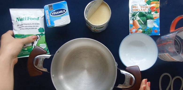 Cách làm sữa chua dẻo không cần gelatin: Nguyên liệu